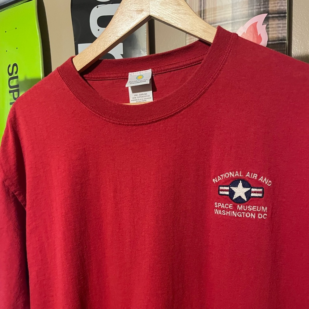 Vintage national space and air museum Washington DC shirt red xl Smithsonian